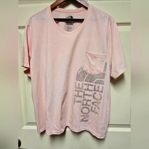 Womans Northface Pink Classic Fit Frt Pocket SS T-Shirt Plus Size 2XL